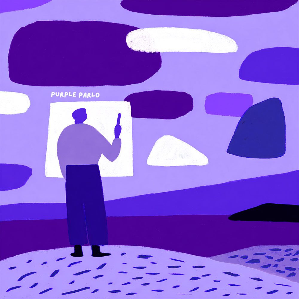 Purple Palette used in bold minimalist artwork